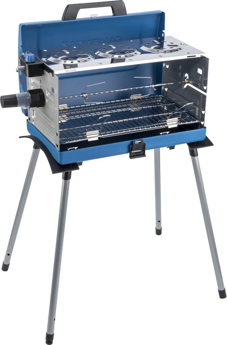 Campingaz 400 SGR, 5200 W, Grill, Gas, Raster, Blauw, Zilver, Rechthoekig