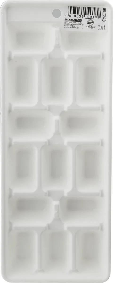 Fackelmann IJsblokjesbakken Set 3x15 - Plastic Wit