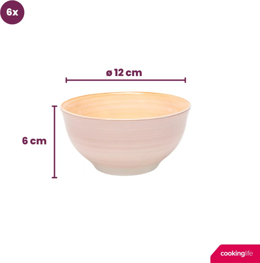 Cookinglife Kleine Kommen Pastel Harmony - 6-delig Ø12cm