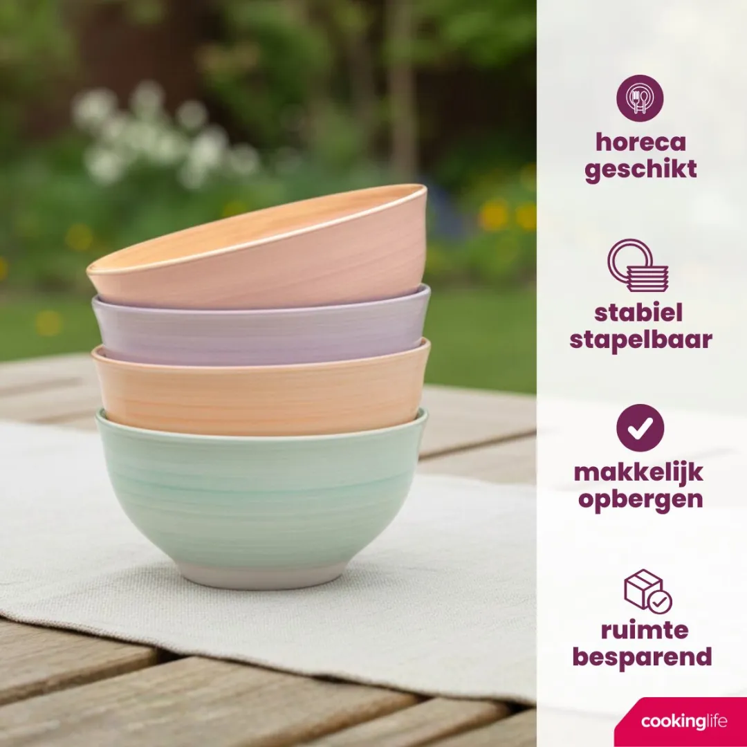 Cookinglife Kleine Kommen Pastel Harmony - 6-delig Ø12cm