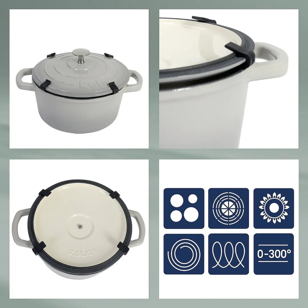 Kela Gietijzeren Braadpan 21cm - 2L - Zwart