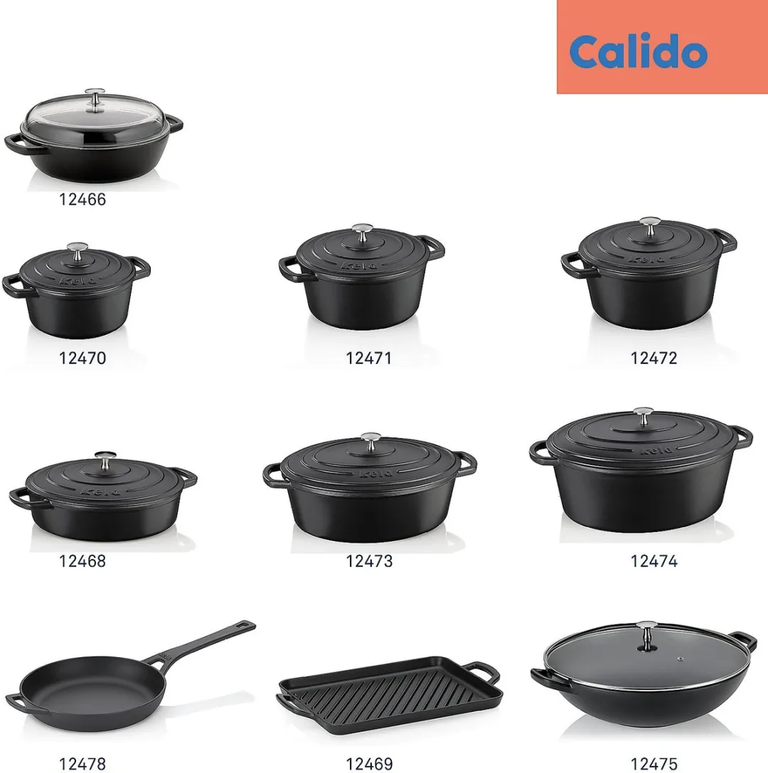 Kela Gietijzeren Braadpan 21cm - 2L - Zwart