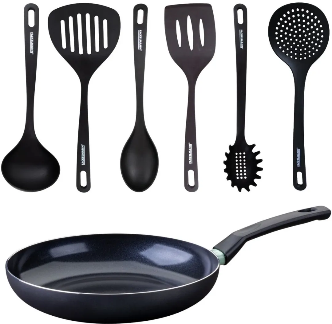Fackelmann Antiaanbakset 30cm - 6-delig - Zwart/ Groen