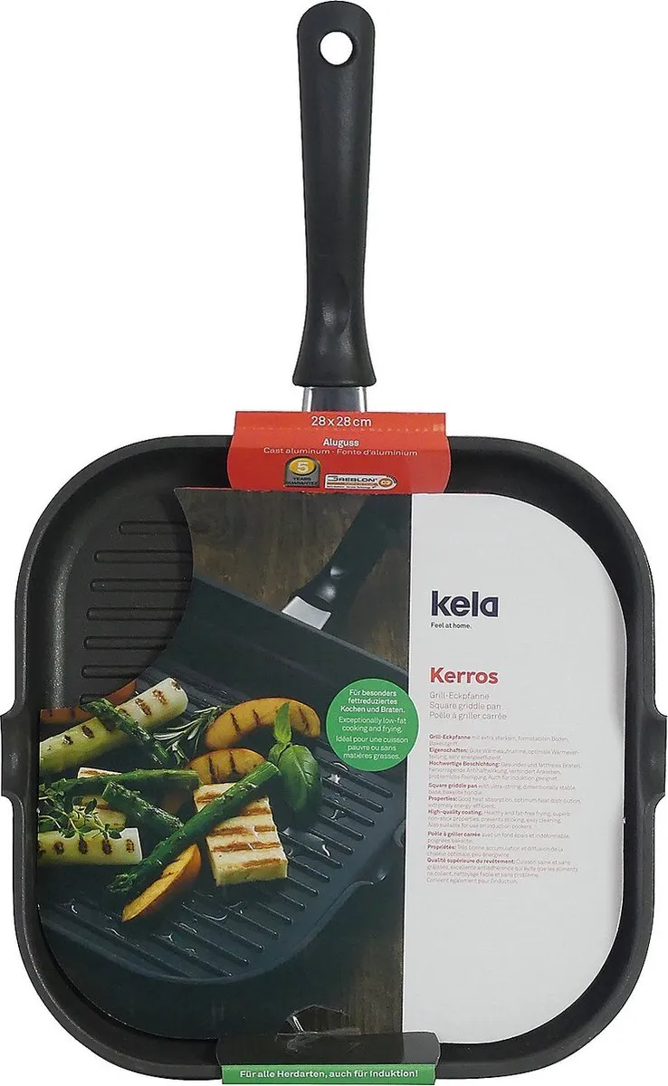 Kela Kerros Grillpan 28cm - Zwart - afbeelding 6 van 6