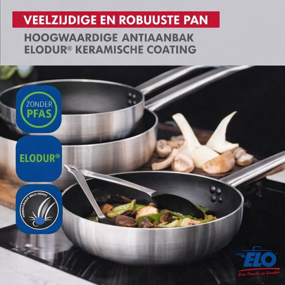 Fackelmann Elo 9803150 RVS Pan 24cm - Grijs - afbeelding 6 van 6