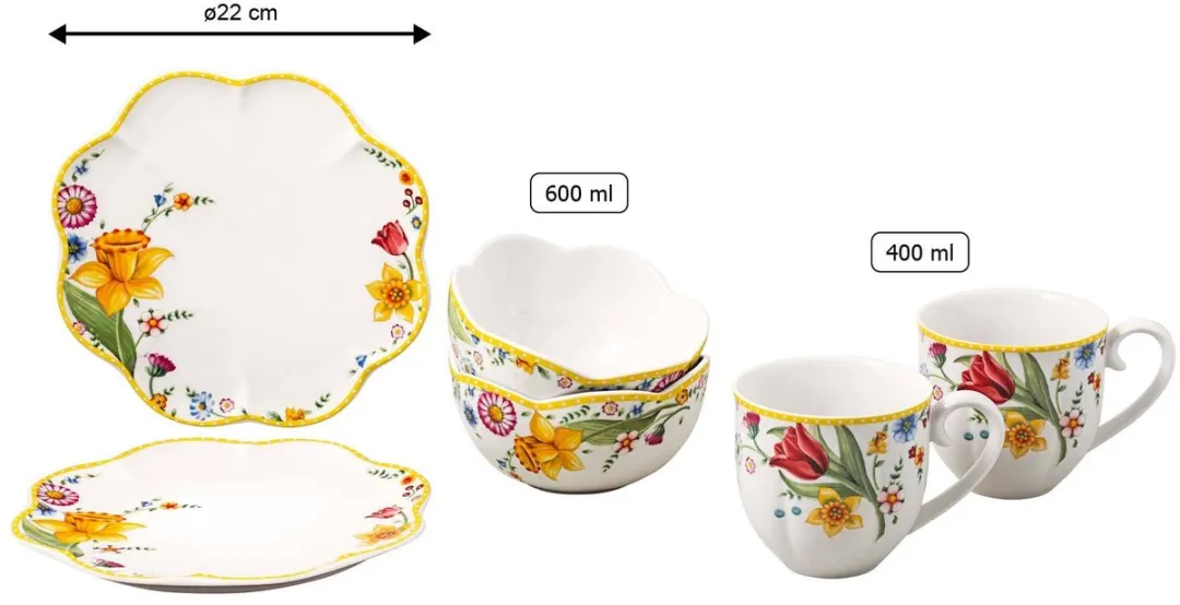 Villeroy & Boch Spring Awakening 1486387281 - 6-delig ontbijtset - afbeelding 6 van 6