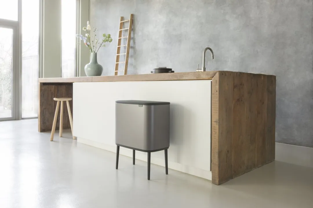 Brabantia Bo Touch Bin Prullenbak 34L - 2 Vakken - Platinum