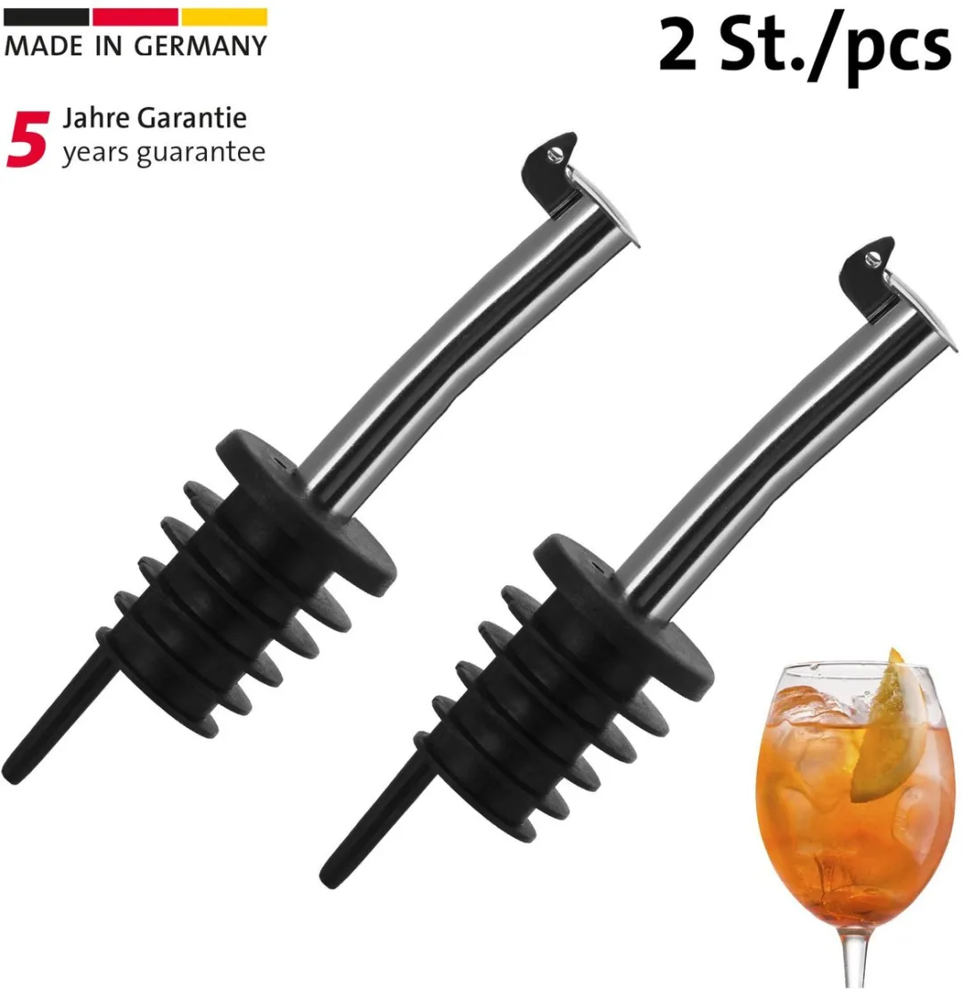 Westmark Inox Eco-Pour 2 Spirits/Oil Schenker - 2 Stuks - Zwart/Zilver