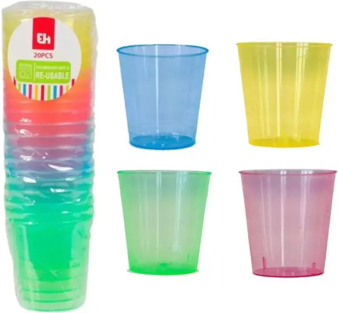 Excellent Houseware Shotglas 30ml - 60 Stuks - Multi