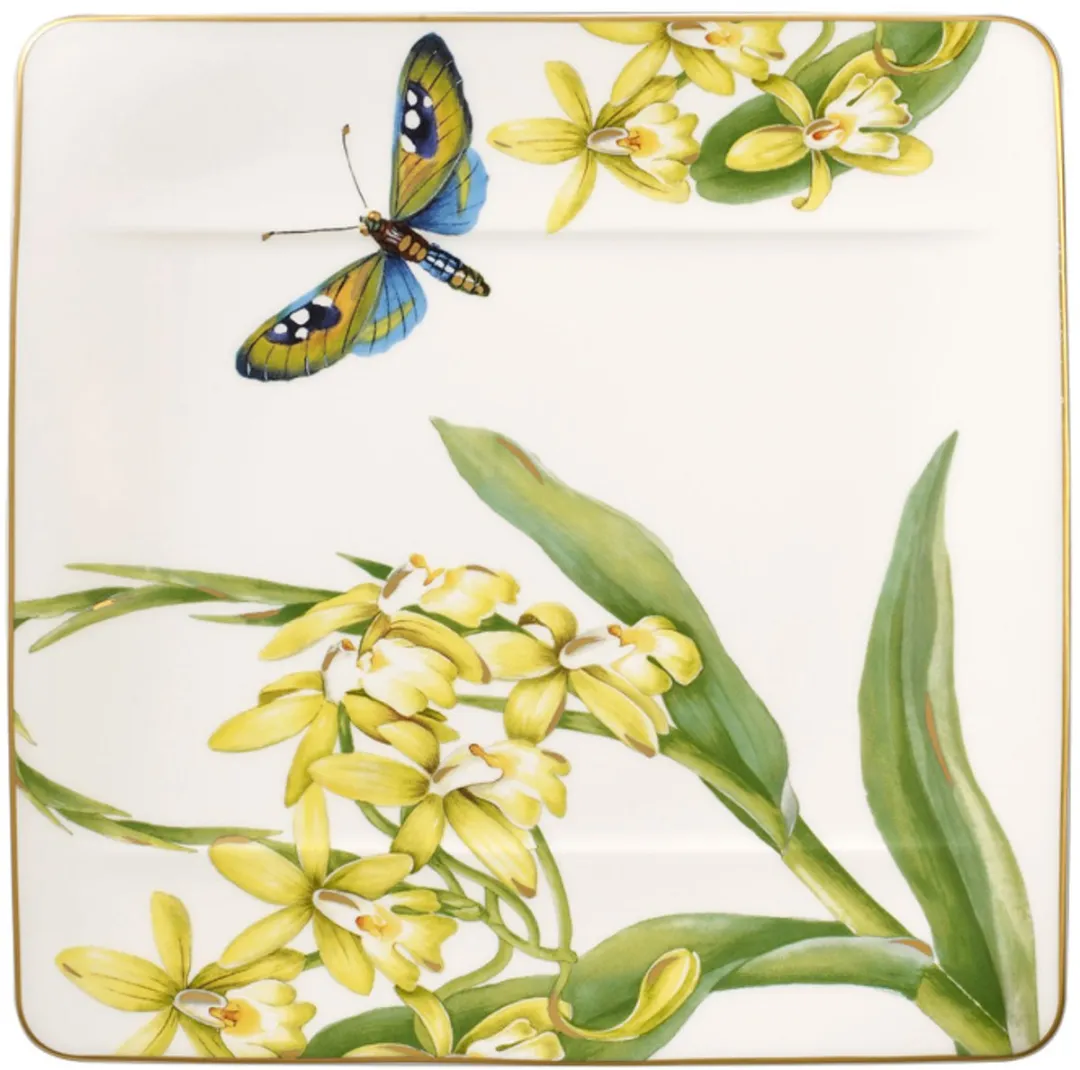 Villeroy & Boch Amazonia Ontbijtbord 23x23cm - Groen/Wit/Geel