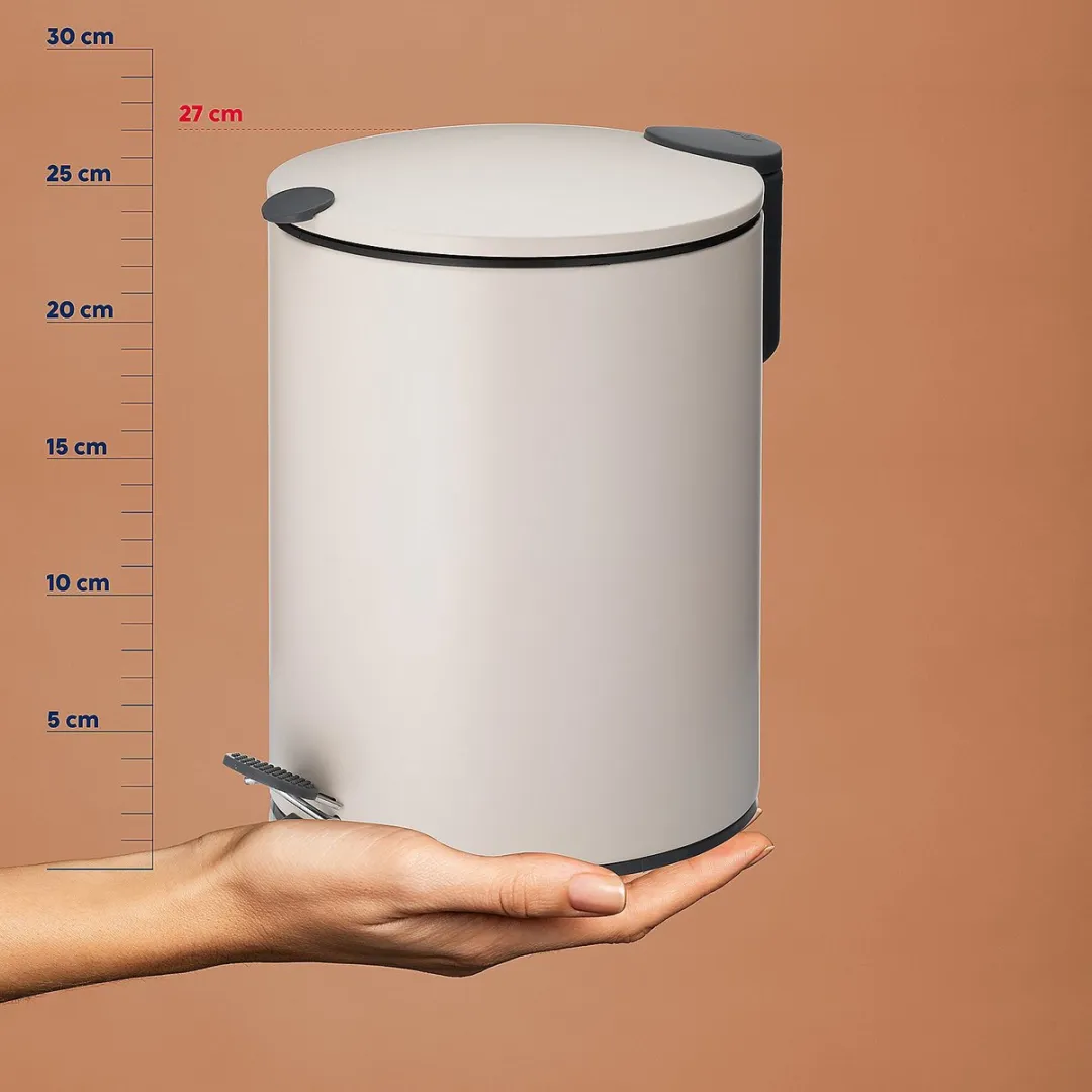 Kela Pedaal Afvalemmer 5L - Beige