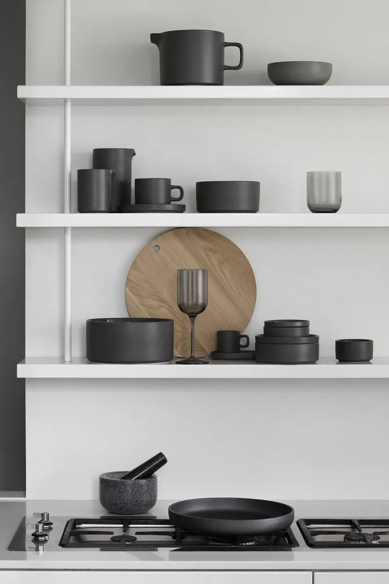 Blomus PILAR Plat Bord 27cm - Pewter - 4 Stuks