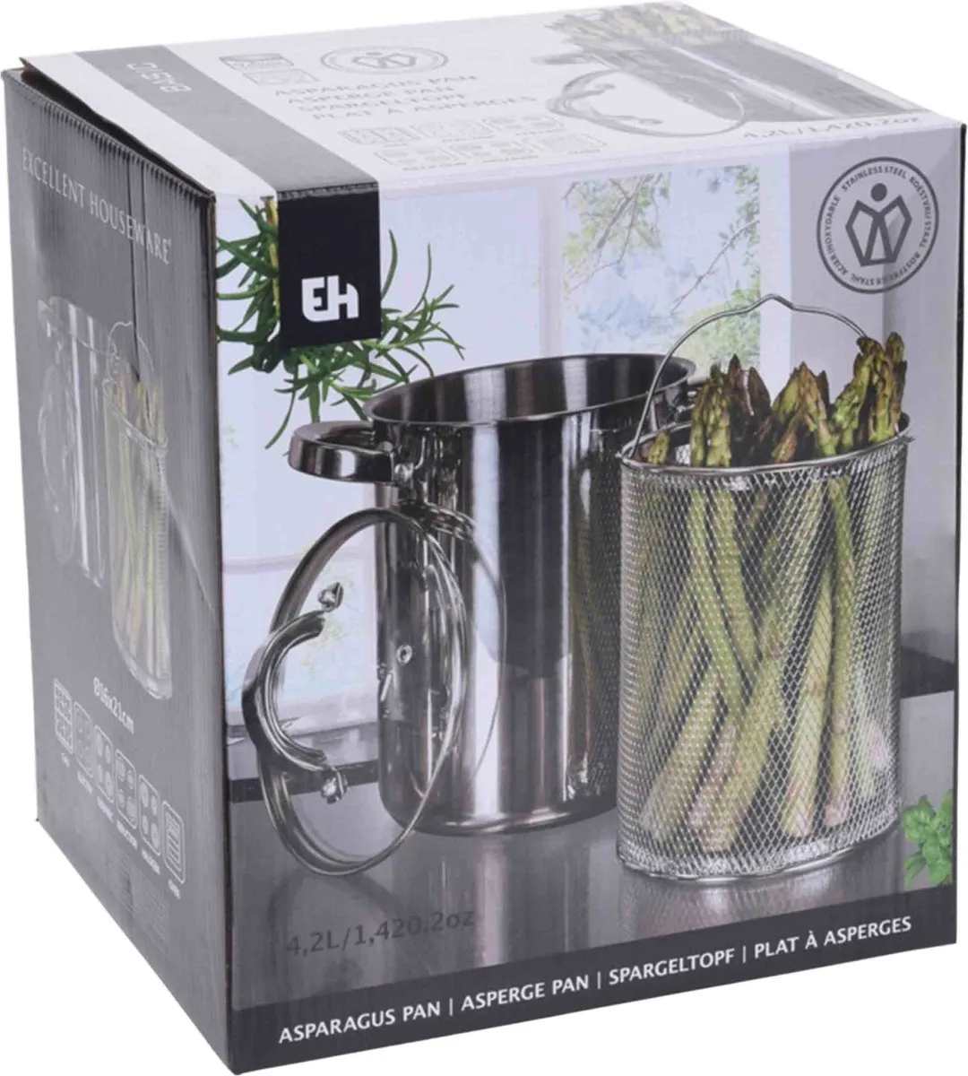Excellent Houseware Aspergepan CC3200020 - 4.2L - Blauw
