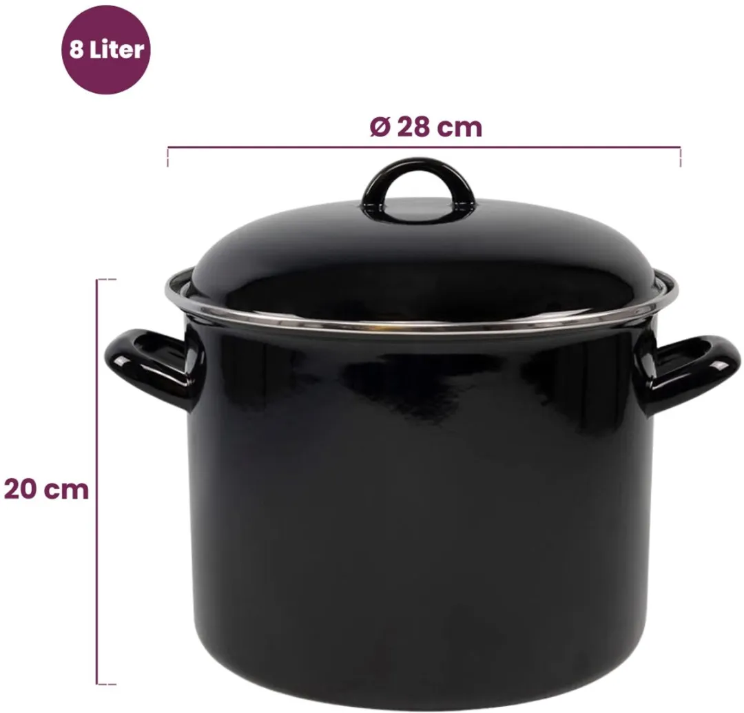 Cookinglife Soeppan 8L - Zwart - Ø24cm