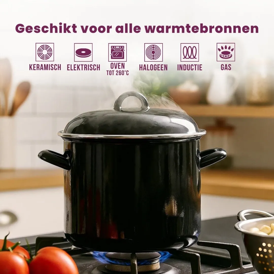 Cookinglife Soeppan 8L - Zwart - Ø24cm