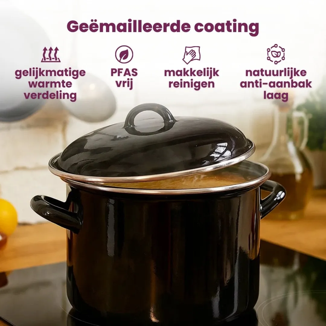 Cookinglife Soeppan 8L - Zwart - Ø24cm