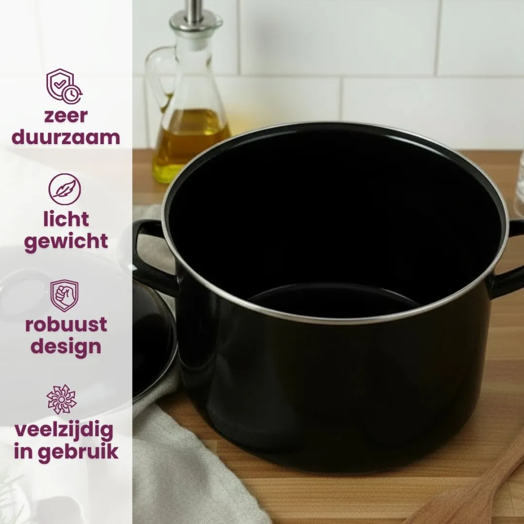 Cookinglife Soeppan 8L - Zwart - Ø24cm