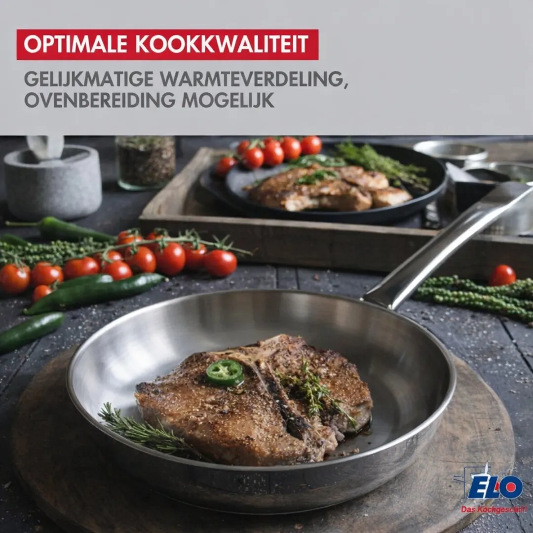 Fackelmann Elo Profi Brillant Keukenset 6-delig - 3 Koekenpannen & 3 Kookpotten - Roestvrij staal