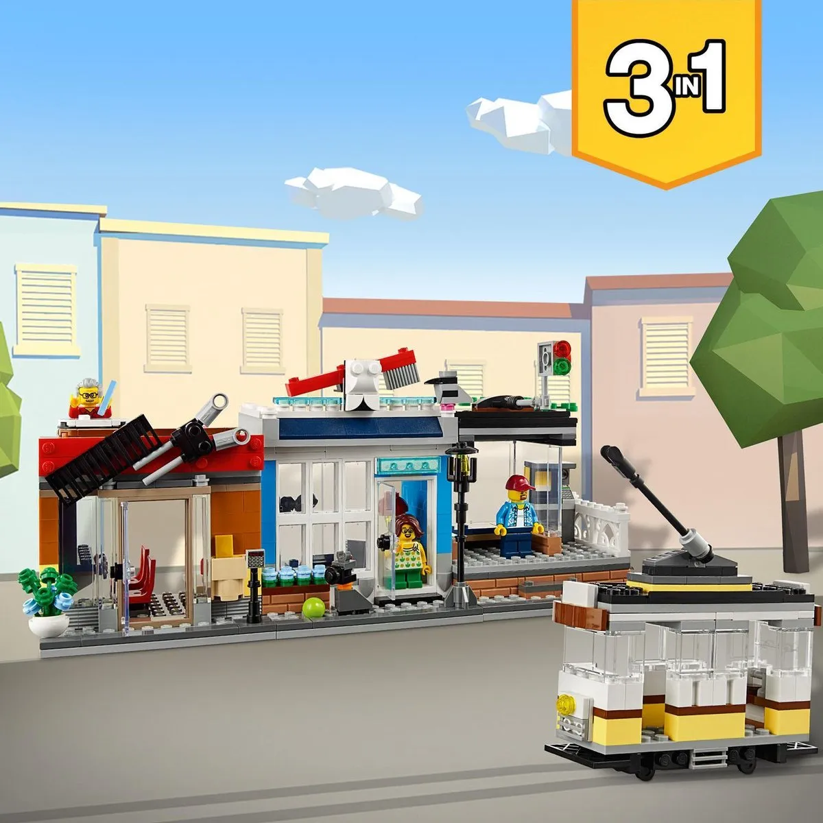 LEGO Creator 3-in-1 Woonhuis Dierenwinkel & Café 31097 - 969 Stukken - afbeelding 6 van 6