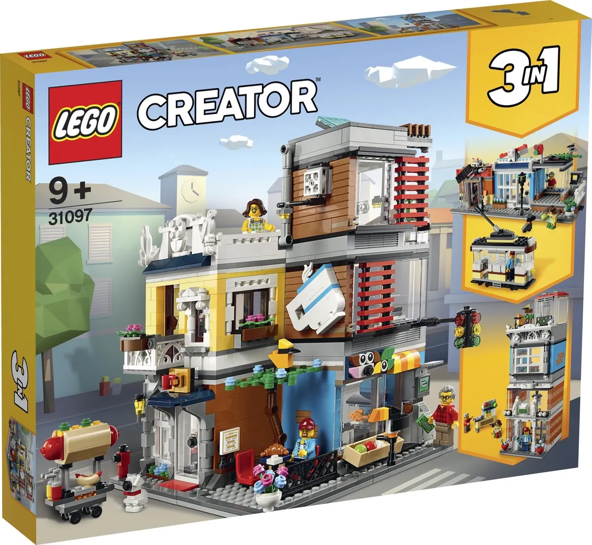 LEGO Creator 3-in-1 Woonhuis Dierenwinkel & Café 31097