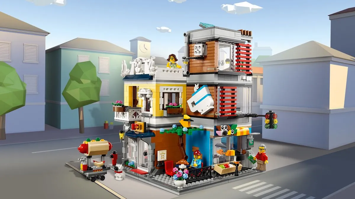 LEGO Creator 3-in-1 Woonhuis Dierenwinkel & Café 31097 - 969 Stukken