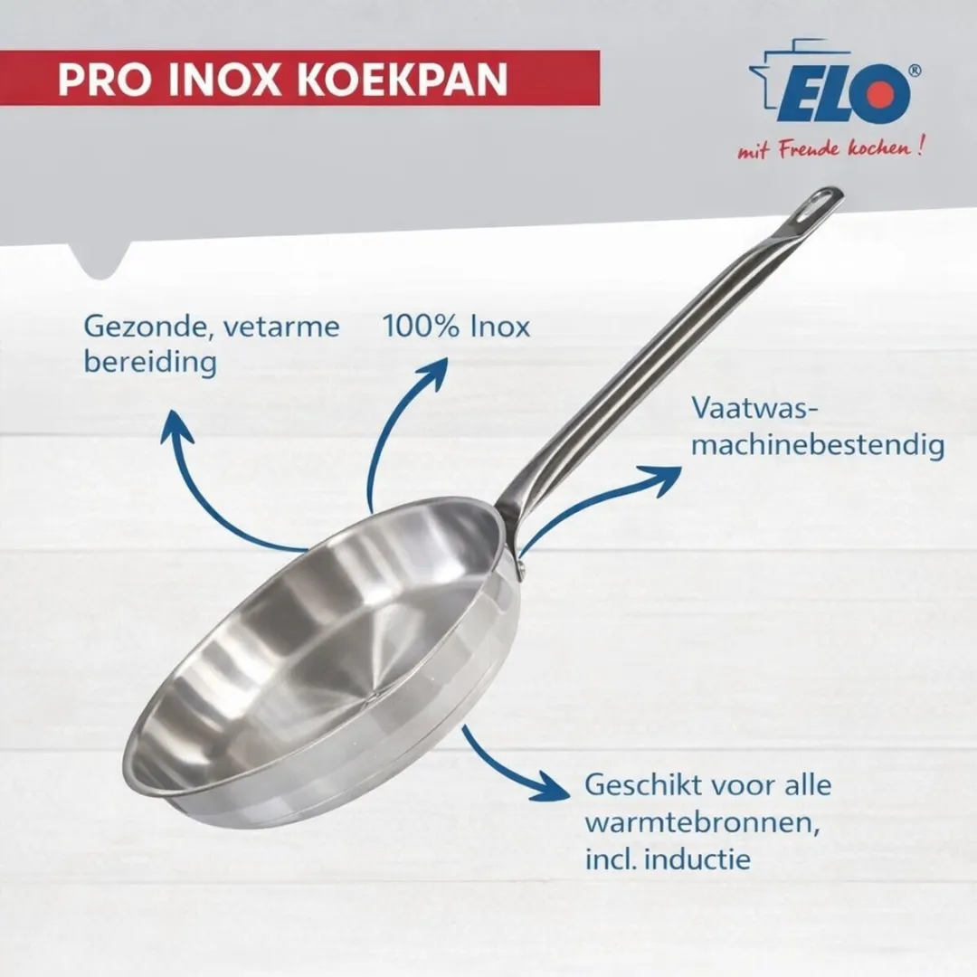 Fackelmann Elo Profi Keukengerei Set 3-delig - 24/32cm + 12cm - Inductie - Roestvrij staal