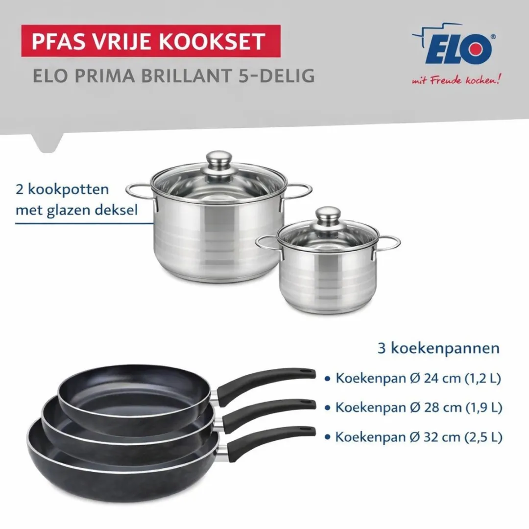 Fackelmann ELO 9750750 Keukenset 5-delig - Roestvrij staal