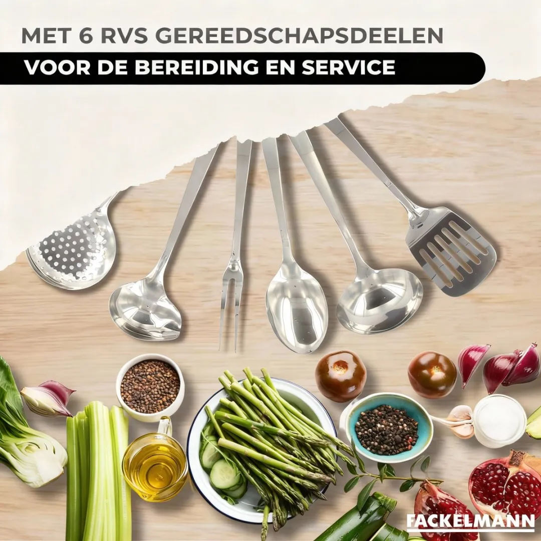 Fackelmann 9445950 Set Roestvrijstalen Pannen 20/24/28cm - 3-delig - Glasdeksels - Zwart