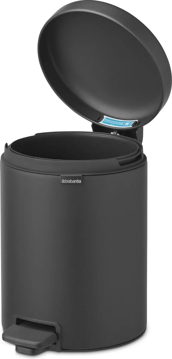 Brabantia NewIcon Prullenbak 5L - Mineral Infinite Grey - afbeelding 5 van 6