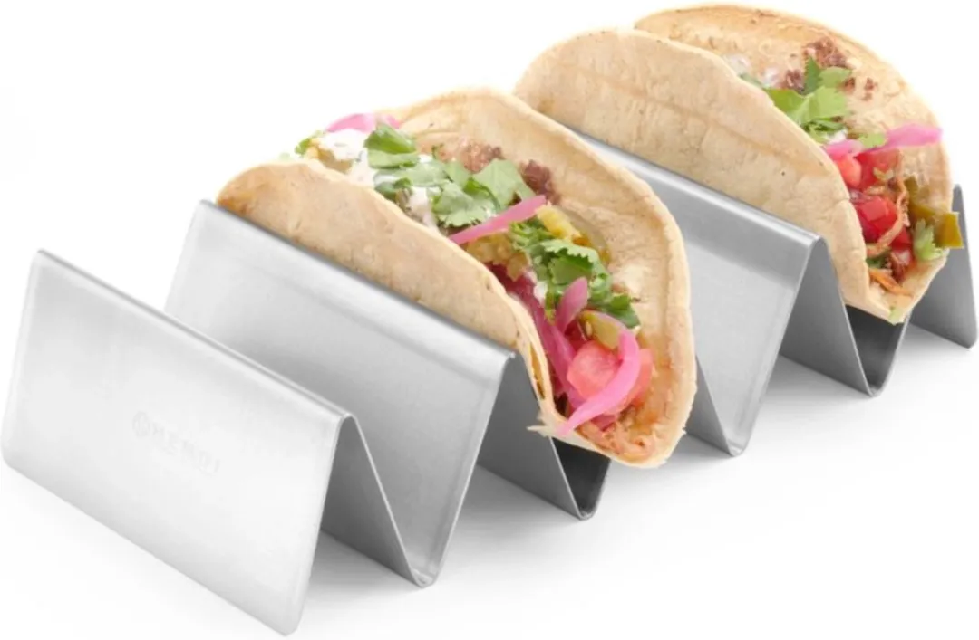 HENDI 429457 Taco Houder - 4 Vakken - Roestvrij Staal