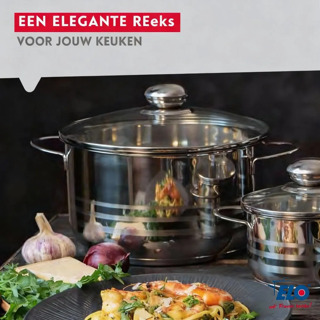 Fackelmann Elo 2222026 Kookpan 20cm - RVS met Glasdeksel