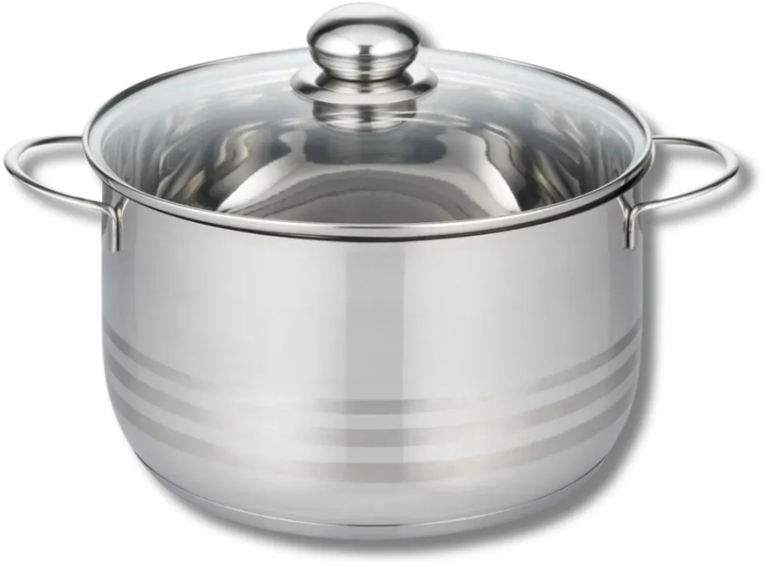 Fackelmann Elo 2222026 Kookpan 20cm - RVS met Glasdeksel