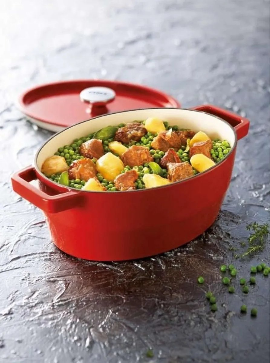Pyrex Slow Cook rood ovale gietijzeren braadpan 29cm