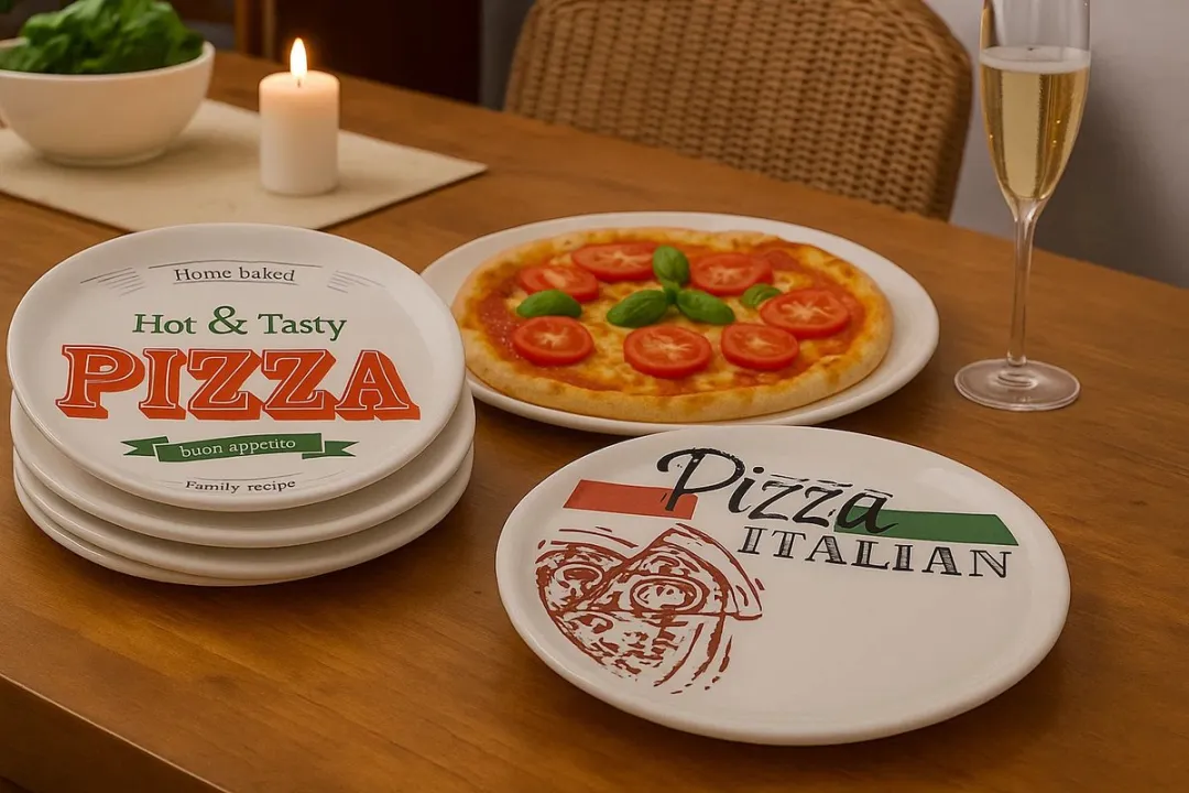 Cookinglife Buon Appetito Pizzabord - Ø30cm - 6 Stuks - Wit
