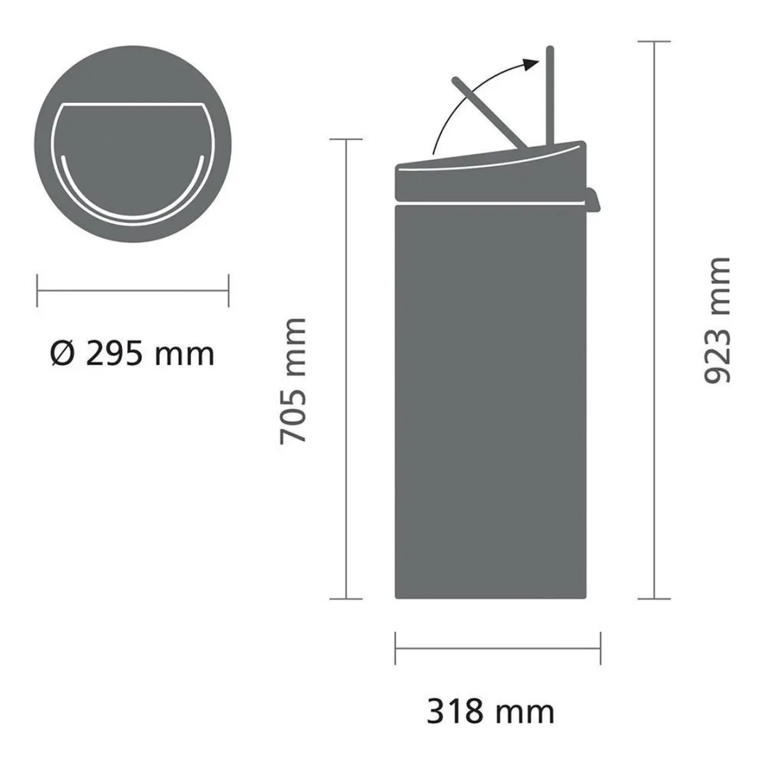 Brabantia Touch Bin Prullenbak 30L - Mineral Infinite Grey