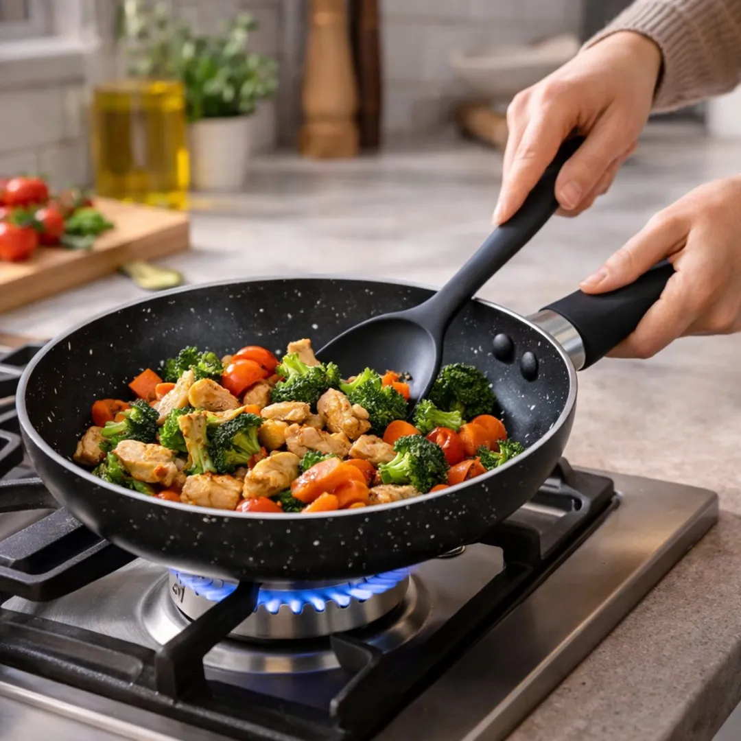 Alpina Koekenpan 20cm Skillet - Anti-Aanbak - Inductie - Zwart