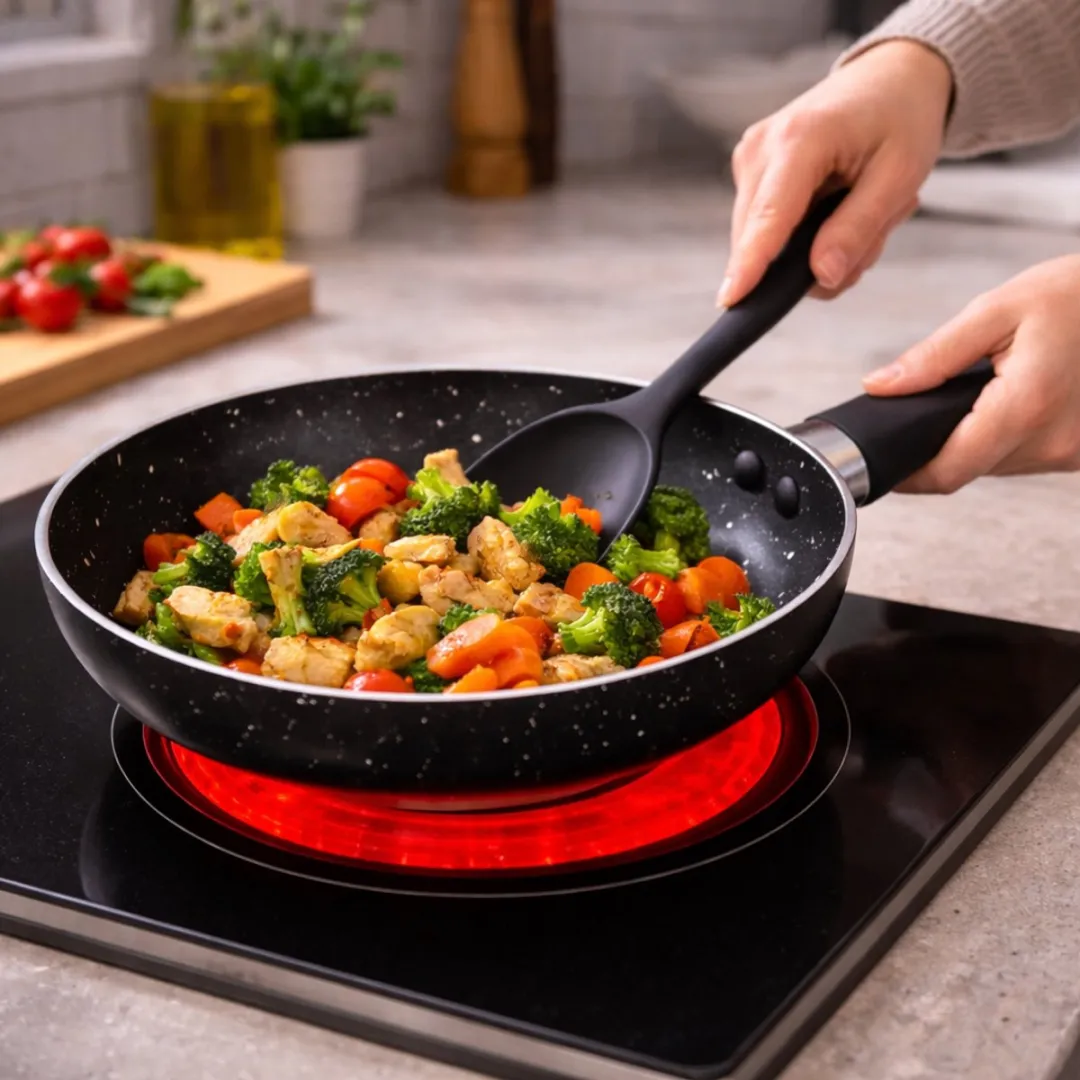 Alpina Koekenpan 20cm Skillet - Anti-Aanbak - Inductie - Zwart
