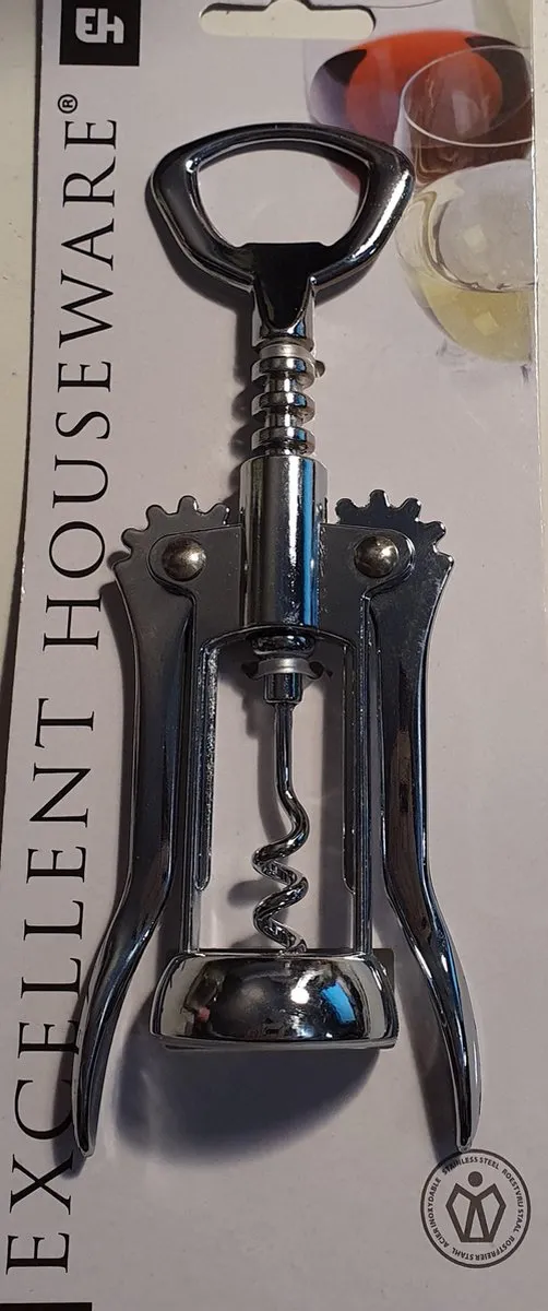 Excellent Houseware Stalen Kurkentrekker 17cm