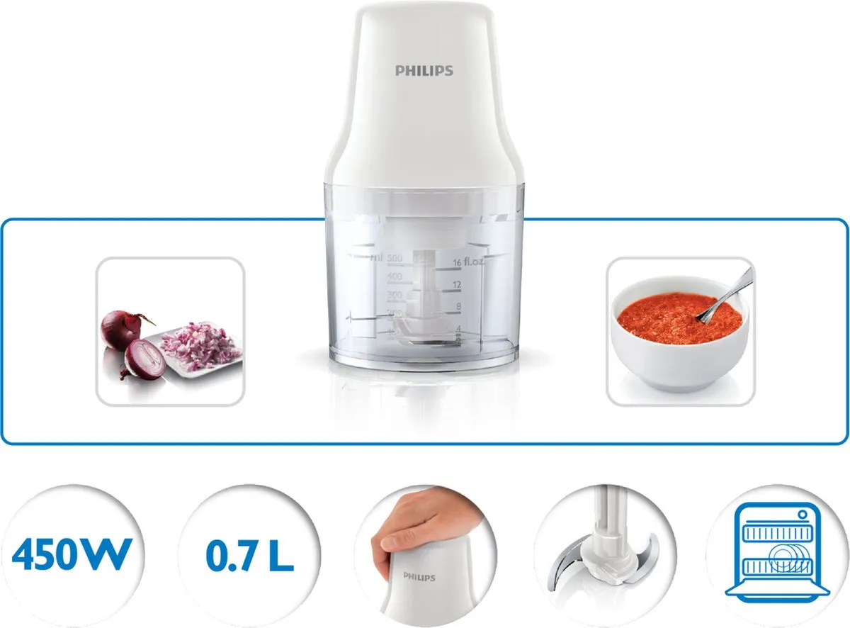 Philips Daily Collection HR1393/00 Hakmolen - 450W - Multicolor