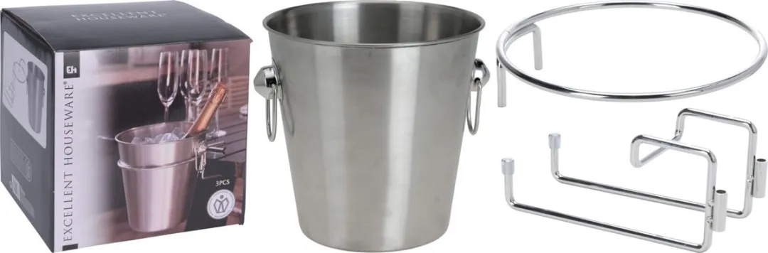 Excellent Houseware IJsemmer 3L RVS - 22x22cm - 3 Stuks