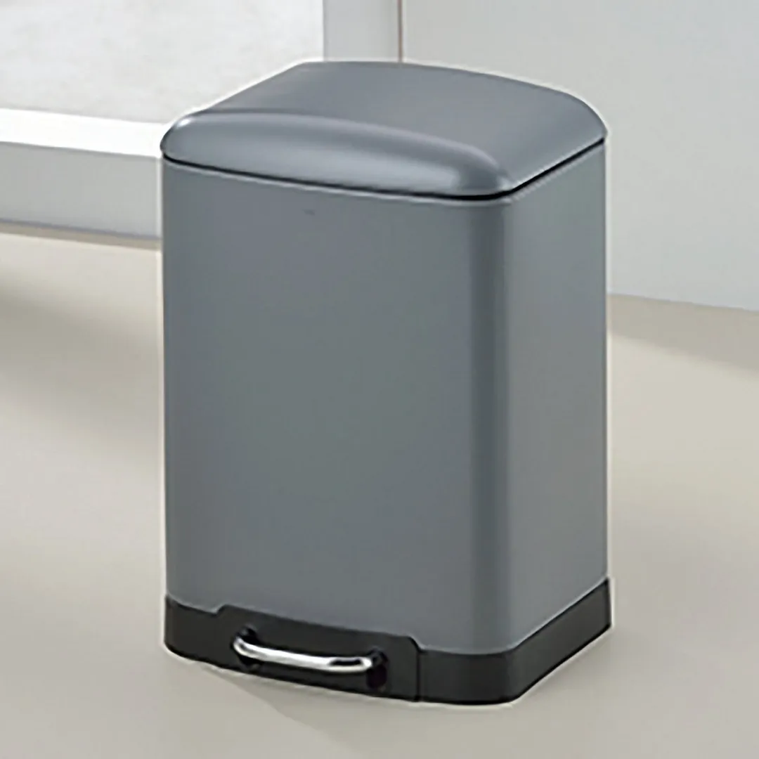 Afvalemmer, RVS, Antraciet, 12 L - Kela | Davino