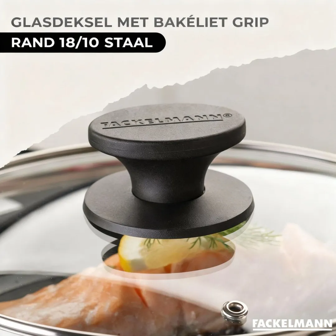 Fackelmann 9201350B88 Kookset - 3 Pannen 16/20/24cm + 3 Pannen 20/24/28cm - Roestvrij staal