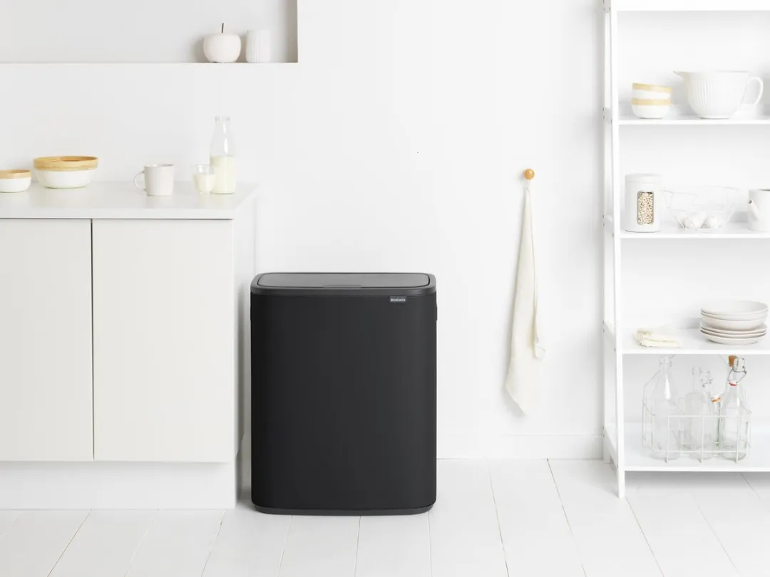 Brabantia Bo Touch Prullenbak 60L - 1 Vak - Mineral Moonlight Black