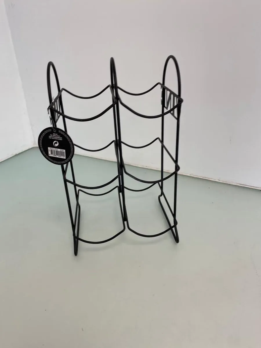 Excellent Houseware Wijnrek - 6 Flessen - Zwart