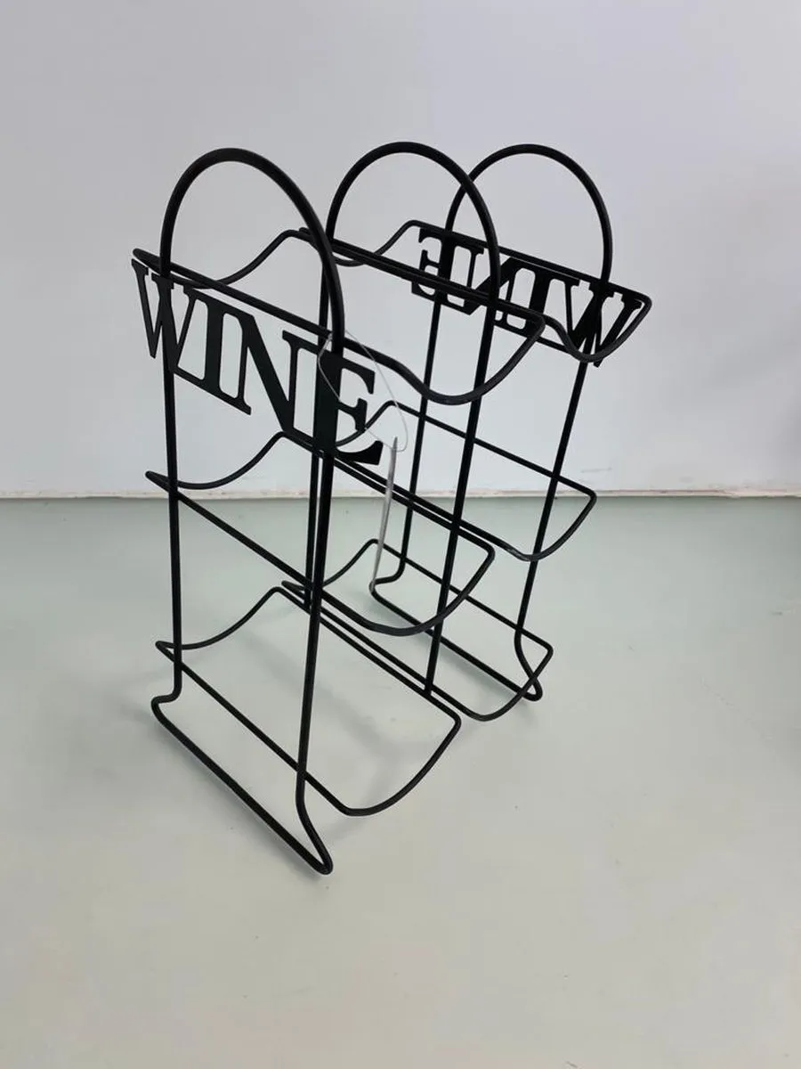 Excellent Houseware Wijnrek - 6 Flessen - Zwart