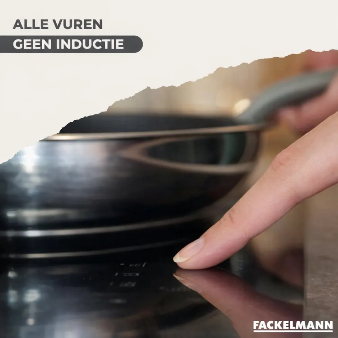 Fackelmann 9442050 Set Roestvrijstalen Pannen 24+28cm