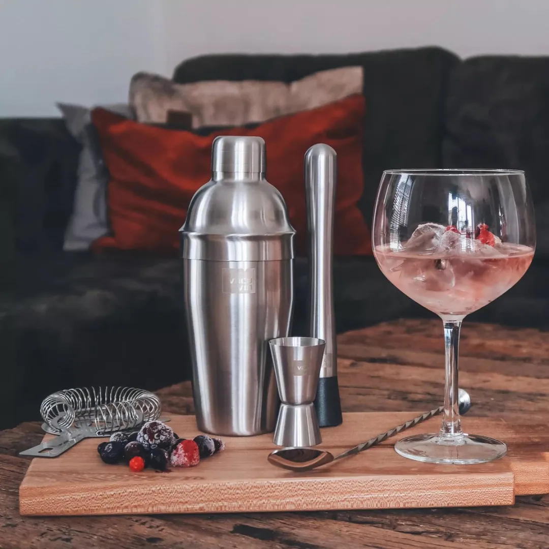 VacuVin Cocktailshaker 750ml - RVS - 2-delig - afbeelding 2 van 3