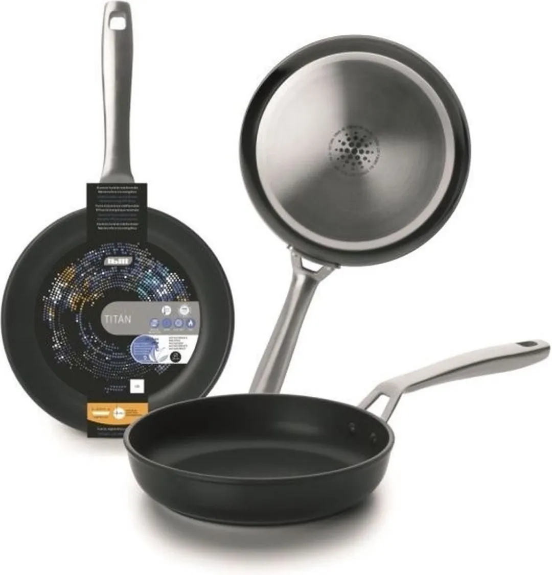 Ibili Titan Koekenpan 28cm - Zwart - afbeelding 2 van 4