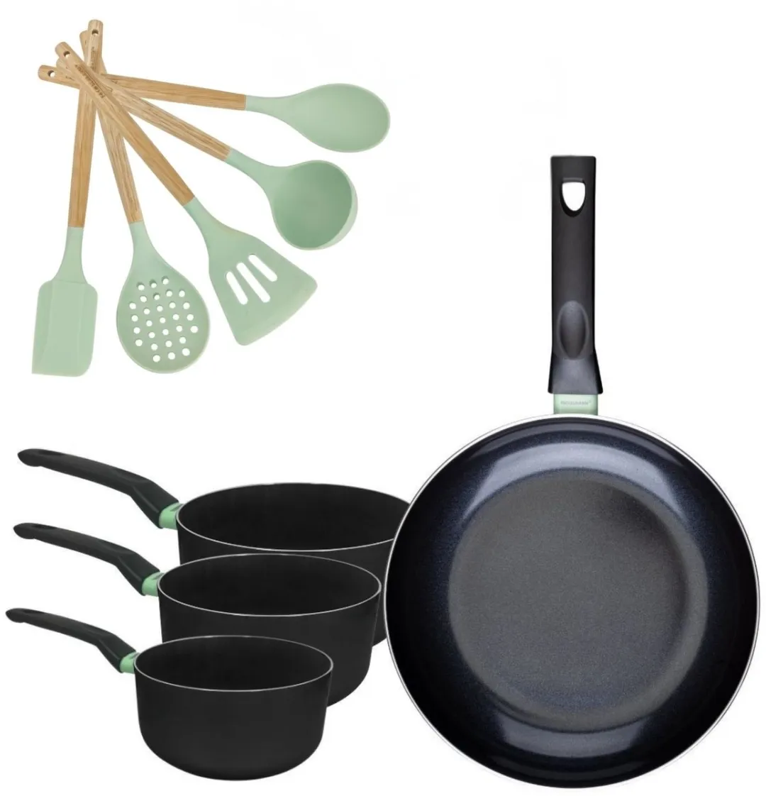 Fackelmann Brandao Roestvrijstalen Pannen Set 16/18/20/24cm