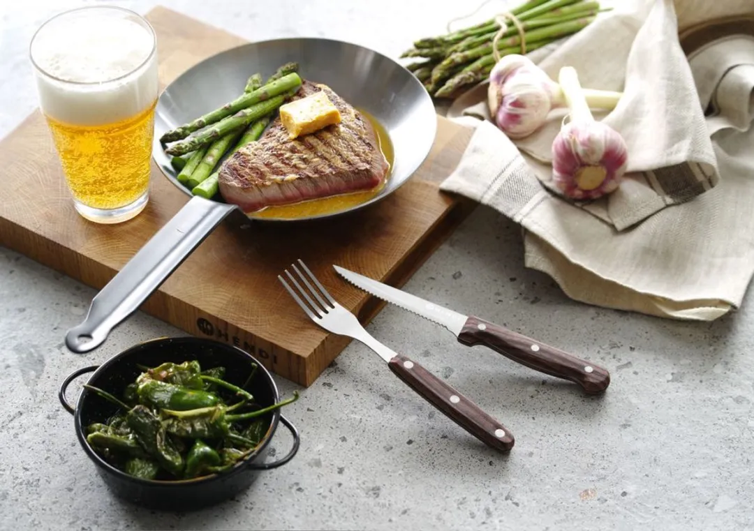 Hendi Steakvorken 20cm - 6 Stuks - Bruin